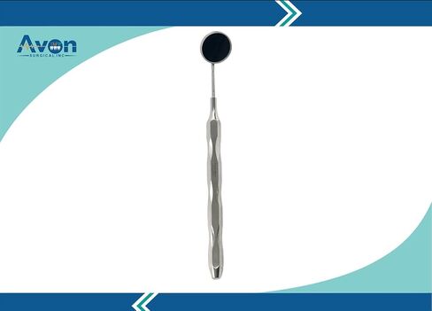 Premium Lightweight Dental Mouth Mirror #5 with Hollow Handle, Silver | Mouth Examination Mirror | German Stainless Steel CE (10) in Saudi Arabia