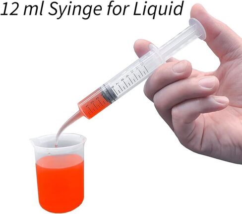 Generic PACK OF 10, 12CC Irrigation Dental Syringes with Measure Scale & Curved Tip for Dental Care Liquid Oral Tonsil Stone, Clear in Saudi Arabia