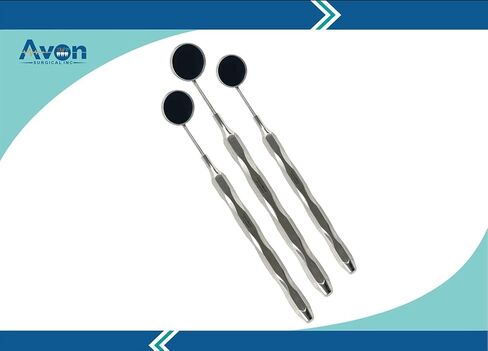 Premium Lightweight Dental Mouth Mirror #5 with Hollow Handle, Silver | Mouth Examination Mirror | German Stainless Steel CE (10) in Saudi Arabia