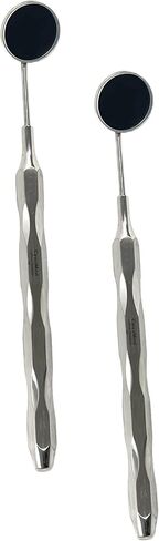 Premium Lightweight Dental Mouth Mirror #5 with Hollow Handle, Silver | Mouth Examination Mirror | German Stainless Steel CE (10) in Saudi Arabia