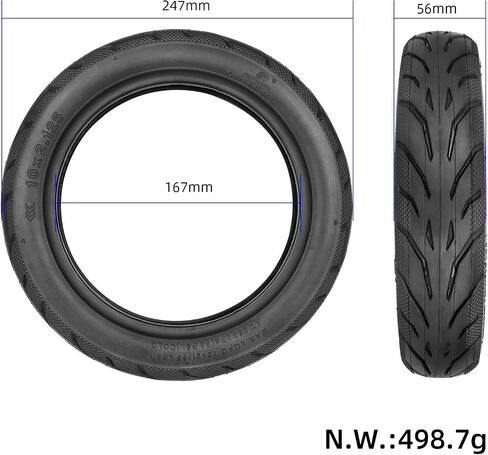 10x2.125 Outer Tire Inner Tube Fit for Ninebot by Segway F25/ F30/ F40/ F65/ D18W/ D28U/ D38U Electric Scooter, Non-Slip Scooter Tyre Replacement Original Tire in Saudi Arabia
