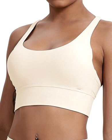 Grace Form Strappy Sports Bra for Women Padded Push Up Sport Bra Athletic Running Workout Bra Yoga Bra in Saudi Arabia