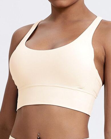 Grace Form Strappy Sports Bra for Women Padded Push Up Sport Bra Athletic Running Workout Bra Yoga Bra in Saudi Arabia