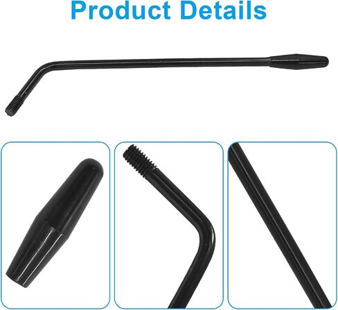 Piutouyar 3 Pack Tremolo Arm Bar 6 Mm ، Black Electric Guitar Bar Metal Throse Respons with tip in Saudi Arabia