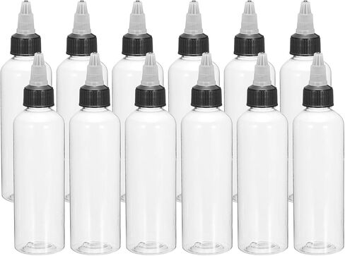 Meccanixity 12pcs 0.5oz/15ml زجاجات الضغط ، وزجاجات توزيع واضحة مع أغطية غطاء تويست ، زجاجة بخ من الكاتشب ، الخردل ، والحرف اليدوية in Saudi Arabia