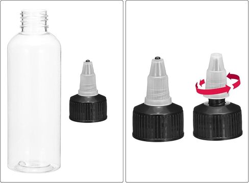MECCANIXITY 12Pcs 0.5oz/15ml Squeeze Bottles, Clear Dispensing Bottles with Twist Cap Lids, Plastic Squirt Bottle for Ketchup, Mustard,and Crafts in Saudi Arabia