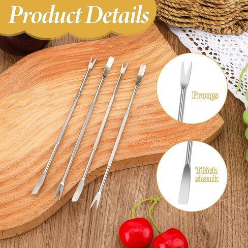 Stainless Steel Seafood Tools - 8 Piece Set, Lobster & Crab Picks, Oyster & Escargot Forks, Silver Crab Picking Tools for Kitchen & Picnic in Saudi Arabia