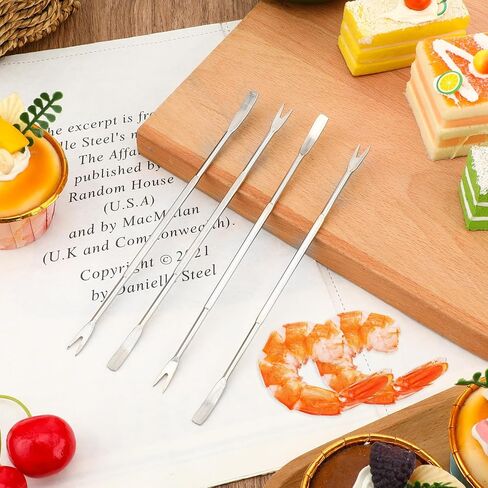 Stainless Steel Seafood Tools - 8 Piece Set, Lobster & Crab Picks, Oyster & Escargot Forks, Silver Crab Picking Tools for Kitchen & Picnic in Saudi Arabia
