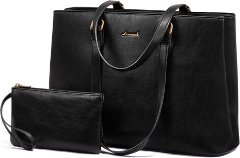 LOVEVOOK Laptop Tote Bag for Women,Leather Computer Tote Bag Purse for Work in Saudi Arabia
