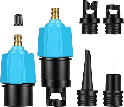 Honoson 2 Pieces Inflatable SUP Pump Adaptor with 4 Air Valve Converter, Multifunction SUP Valve Adapter Air Valve Nozzles Compressor Air Valve Converter for Inflatable Boat Stand Up Paddle Board in Saudi Arabia