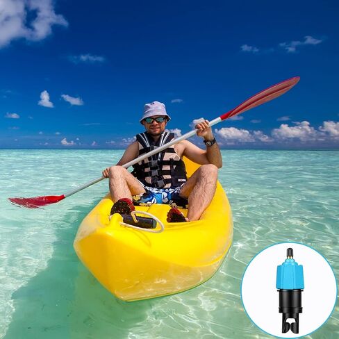 Honoson 2 Pieces Inflatable SUP Pump Adaptor with 4 Air Valve Converter, Multifunction SUP Valve Adapter Air Valve Nozzles Compressor Air Valve Converter for Inflatable Boat Stand Up Paddle Board in Saudi Arabia