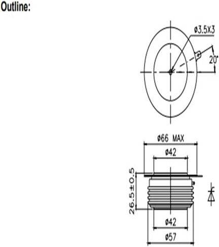 Thyristor Y40KPH KP500A2000V KP500A2200V KP500A2800V (KP500A2800V) in Saudi Arabia