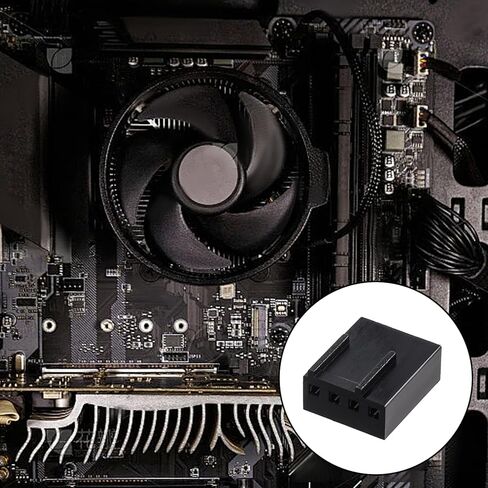 5PCS 4 Pin Fan Connector 4-Pin Pc Fan Connector Kit Plastic Shell Computer Case Cooling Fanes Plug Interface + 20PCS Terminal Crimp Pins for Desktop in Saudi Arabia