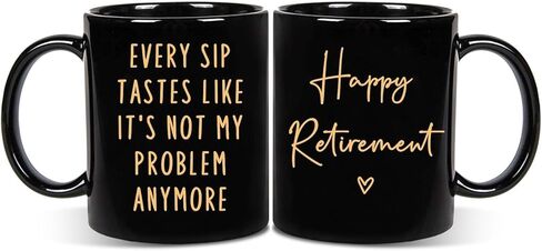 هدية التقاعد Aurahouse للرجال ، زخارف القدح التقاعد مضحك ، أفضل هدايا التقاعد للنساء الرجال 2025 ، زميل في العمل ، صديق ، مدرس ، مدرب ، أخوات ، أمي ، الهدايا المتقاعدة لم تعد مشكلتي بعد الآن مشكلتي in Kuwait