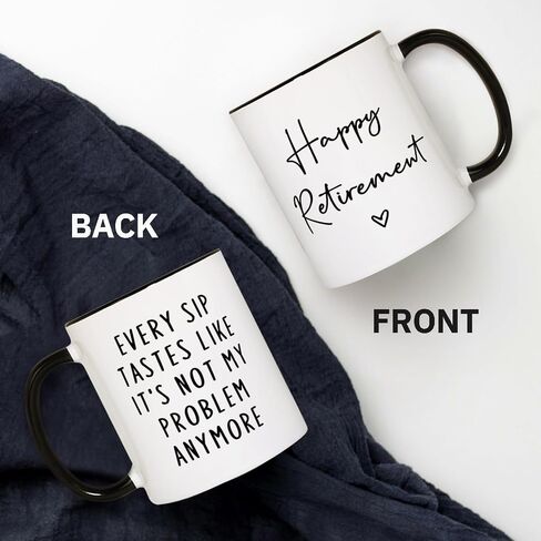 Aurahouse Retirement Gift for Woman Men, Funny Retirement Mug Decorations, Best Retirement Gifts for Women Men 2025, Coworker, Friend, Teacher, Boss, Sisters, Mom, Retired Gifts Not My Problem Anymore in Saudi Arabia