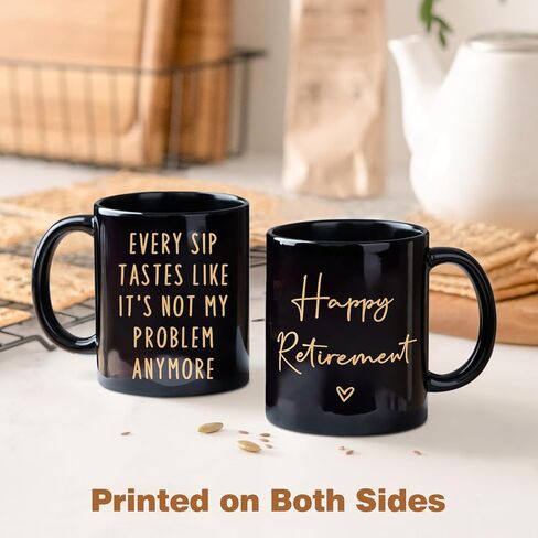 هدية التقاعد Aurahouse للرجال ، زخارف القدح التقاعد مضحك ، أفضل هدايا التقاعد للنساء الرجال 2025 ، زميل في العمل ، صديق ، مدرس ، مدرب ، أخوات ، أمي ، الهدايا المتقاعدة لم تعد مشكلتي بعد الآن مشكلتي in Kuwait