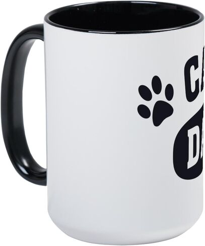 CafePress Cat Dad [B/W] Large Mug 15 oz (444 ml) Ceramic Coffee Mug in Saudi Arabia