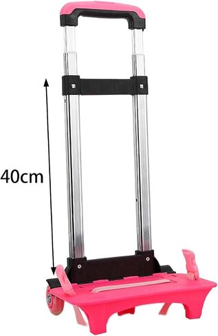 Backpack Hand Truck Backpack Trolley Compact, Aluminum Alloy, Portable, Wheeled Hand Trolley Wheeled Cart for Travel Office, 2 Wheel Pink in Kuwait