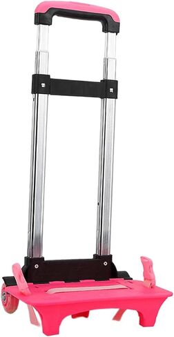 Backpack Hand Truck Backpack Trolley Compact, Aluminum Alloy, Portable, Wheeled Hand Trolley Wheeled Cart for Travel Office, 2 Wheel Pink in Kuwait