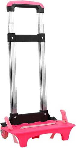 Backpack Hand Truck Backpack Trolley Compact, Aluminum Alloy, Portable, Wheeled Hand Trolley Wheeled Cart for Travel Office, 2 Wheel Pink in Kuwait