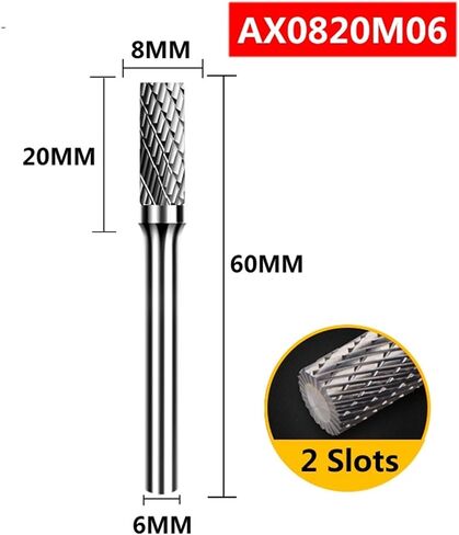 1Pcs A/AX Type Tungsten Carbide Rotary File Point Burr Die Grinder Abrasive Tools Drill Milling Metal Wood Carving Bit(A1225M06) in Kuwait
