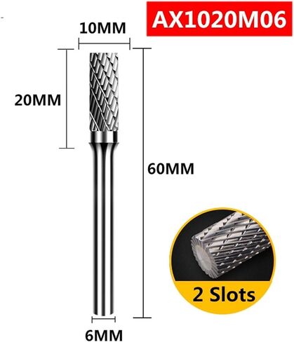 1Pcs A/AX Type Tungsten Carbide Rotary File Point Burr Die Grinder Abrasive Tools Drill Milling Metal Wood Carving Bit(A1225M06) in Kuwait