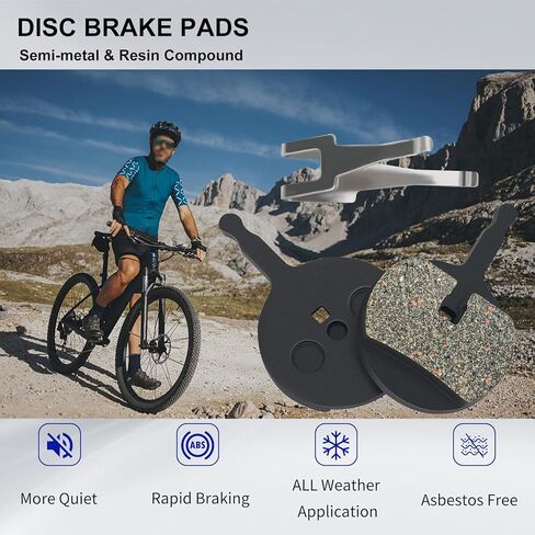 AHL دراجة منصات الفرامل قرص شبه معدنية لبرنامج Promax عرض Decipher Giant ATX 770D 600 650 Merida 530 MTB BIKE in Saudi Arabia