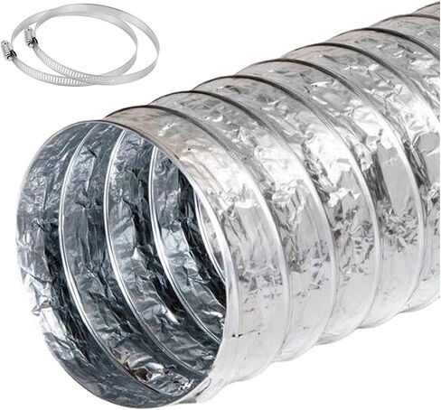 Flexible Ducting Hose Ø 80/100/110/120/150/160/170/180/200mm Cooker Hoods and Ventilation (Color : 5m, Size : 150mm)(3m,160mm) in Saudi Arabia