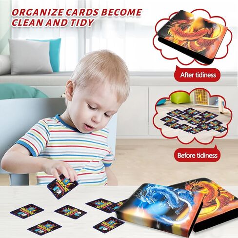 Trading Card Binder for TCG Cards, 9-Pocket Portable Card Collector Ablum Holder Book Fits 900 Cards with 50 Removable Sleeve, Waterproof BKM Card Binder Display Storage Carrying Cases for TCG -Dragon in Saudi Arabia