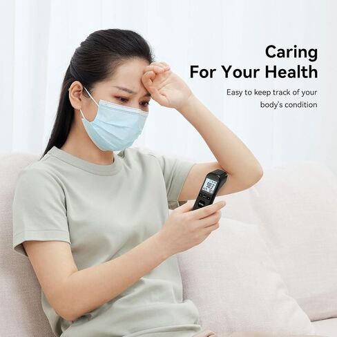 No-Touch Forehead Thermometer for Adults and Kids, Fever Alarm with Digital Thermometer, 1s Instant Results in Kuwait
