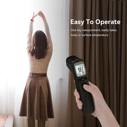 No-Touch Forehead Thermometer for Adults and Kids, Fever Alarm with Digital Thermometer, 1s Instant Results in Kuwait