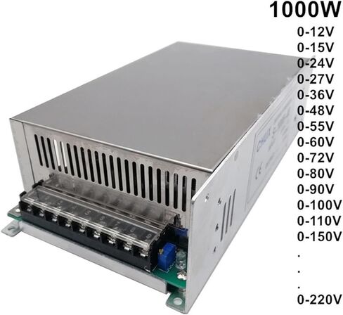 0-12V 24V 27V 36V 48V 55V 60V 72V 80V 90V 100V 110V 1000W STANTAGE TOLDALTED SUVENT 220V AC إلى إمدادات الطاقة DC (0-55V-1000W) in Kuwait