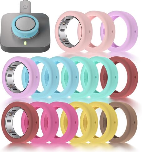 غطاء حلقة SletureDone 15 Pack متوافق مع حلقة Oraa Gen 4/Gen 3 ، ترقية فائقة الخدش 2025 متوافق مع غطاء حلقة Oura 4/3-3 أسود و 2 (م) in Kuwait