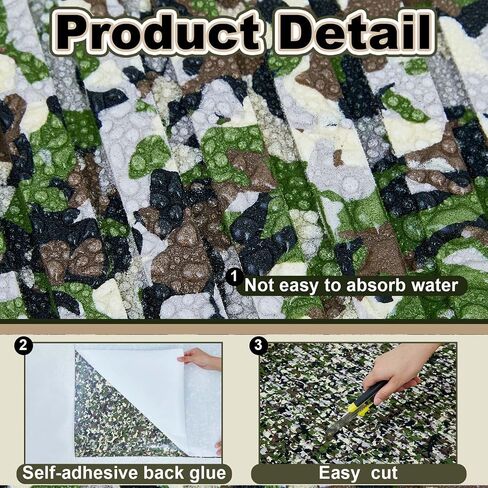 2 Pack Boat Flooring EVA Foam 94" x 47" Boat Decking Non Slip Marine Camo Desert Self Adhesive Carpet with Roller Ruler for Kayak Yacht Motorboat in Saudi Arabia