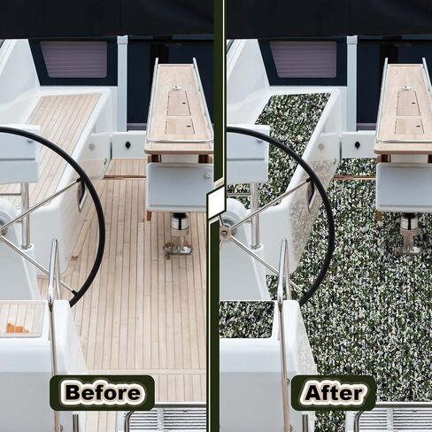 2 Pack Boat Flooring EVA Foam 94" x 47" Boat Decking Non Slip Marine Camo Desert Self Adhesive Carpet with Roller Ruler for Kayak Yacht Motorboat in Saudi Arabia