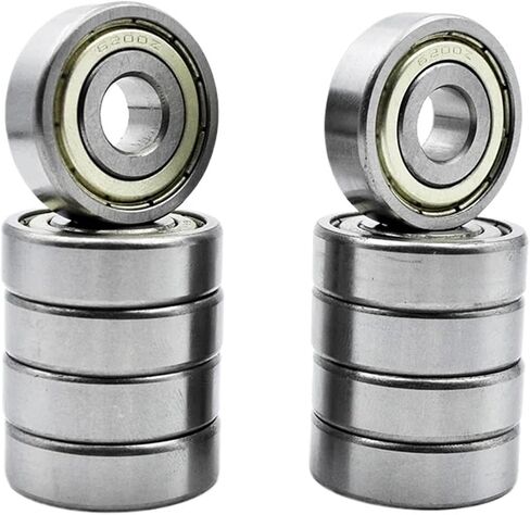 10pcs 6200 2RS ZZ 10 * 30 * 9mm ABEC 5 6200ZZ DDU 2Z Inner Diameter 10mm Chrome Steel Deep Groove Ball Bearings(6200 ZZ) in Saudi Arabia