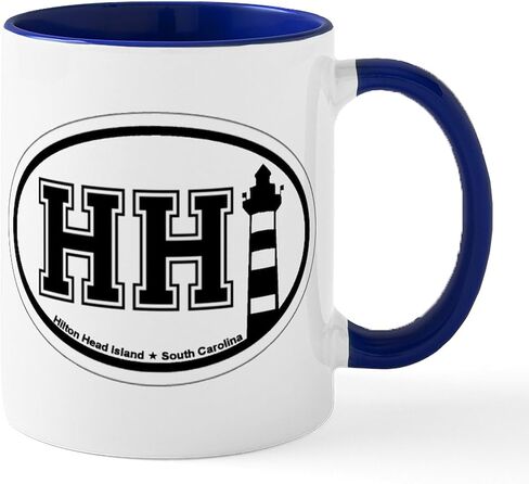 CafePress Hilton Head Island SC Oval Design Mug 11 oz (325 ml) Ceramic Coffee Mug in Kuwait
