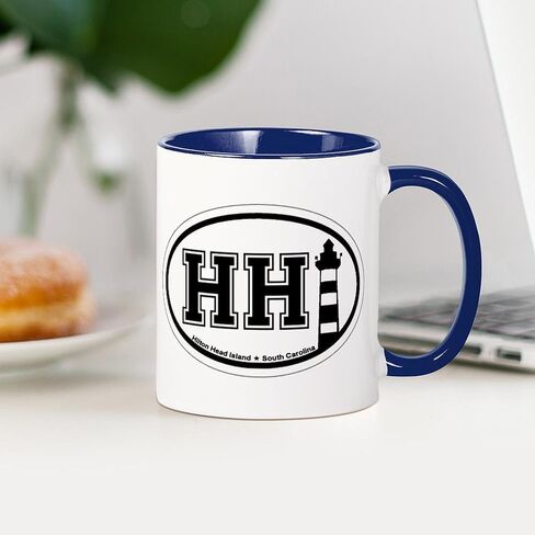 CafePress Hilton Head Island SC Oval Design Mug 11 oz (325 ml) Ceramic Coffee Mug in Kuwait