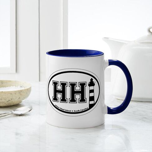 CafePress Hilton Head Island SC Oval Design Mug 11 oz (325 ml) Ceramic Coffee Mug in Kuwait