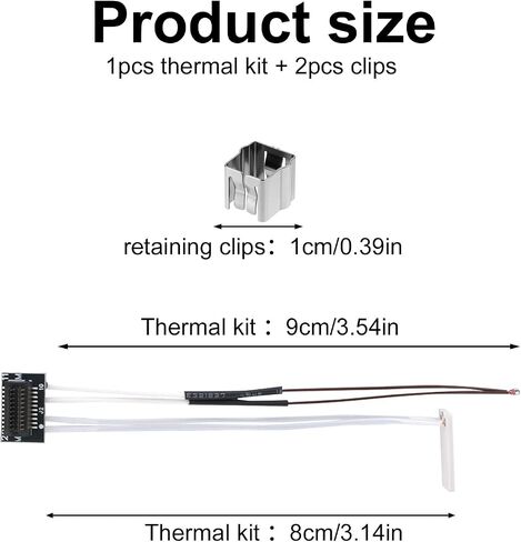 Thermistor Kit for Bambu Lab P1P/P1S, 300°C High Temperature Thermistor & Retaining Clip Hotend Replacement Parts for 3D Printer Accessories in Saudi Arabia