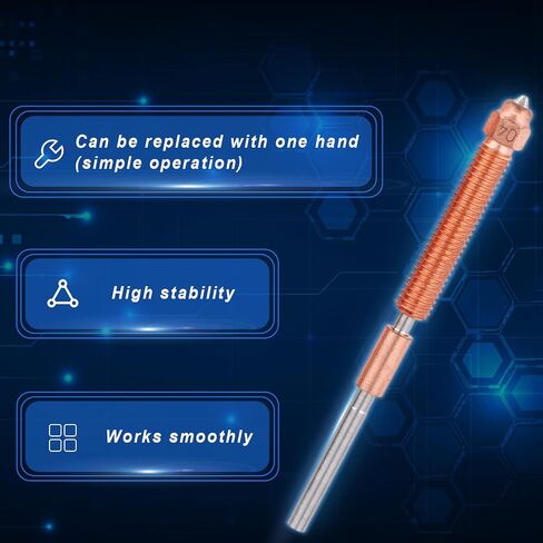 3pcs 0.4mm Combination Nozzle Kit for Creality K2 Plus, Upgraded K2 Plus Unicorn Accessories Nozzle Replacement Parts Kit with Titanium Alloy Copper Alloy Hardened Steel for Creality Hi Printer in Saudi Arabia