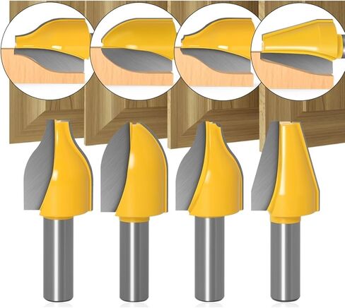 1-4pcs 12mm 1/2inch Shank Vertical Raised Panel Bit Cutters Set Door Woodworking Cutter Wood Drill Bit(NO4 12mm Shank) in Saudi Arabia