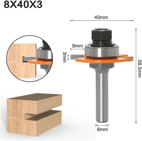 8mm Handle T Groove Drill Bit 1pcs(8X40X3mm) in Saudi Arabia