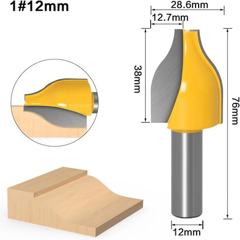 1-4pcs 12mm 1/2inch Shank Vertical Raised Panel Bit Cutters Set Door Woodworking Cutter Wood Drill Bit(NO4 12mm Shank) in Saudi Arabia