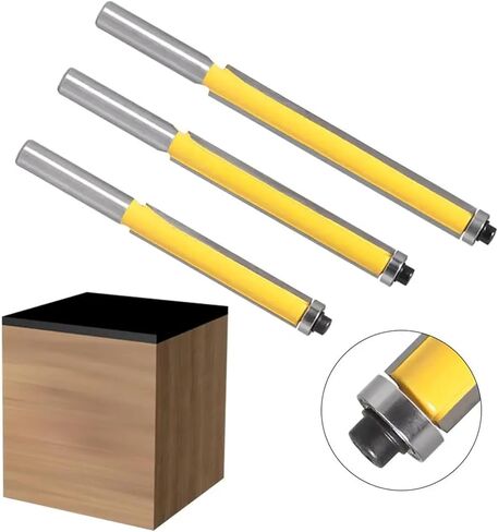 8mm Handle Long Blade, Level Drill Bit Level Trimming Milling Cutter Head End Bearing 1pcs(8mmX9.52mmX76mm) in Saudi Arabia