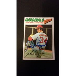 John D'Accisto Cardinals 1977 Topps #19 Giants Authentic توقيع التوقيع FB15 - بطاقات البيسبول الموقعة in Kuwait