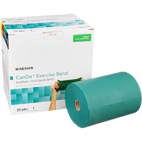 McKesson Can Do Exercise Resistance Band - Workout Bands for Physical Therapy - Green, Medium Resistance - 5 in x 25 yd, 1 Count in Kuwait