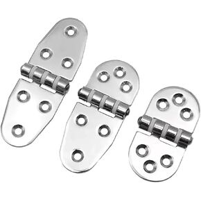 304 الفولاذ المقاوم للصدأ مع وسادة وسادة مطاطية صامتة مسطحة المفصلة 1pcs (120mmx40mmx2.5mm) in Kuwait