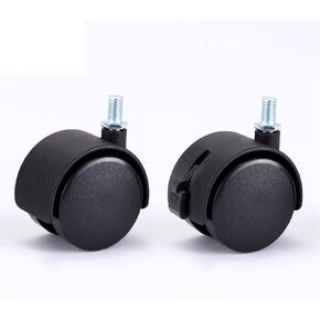 Chair Wheel Furniture Caster 39mm/1.5 Inch M8 Screw/Plate Swivel Castor Wheels Hardware Trolley 4Pcs(Plate with Brake) in Saudi Arabia