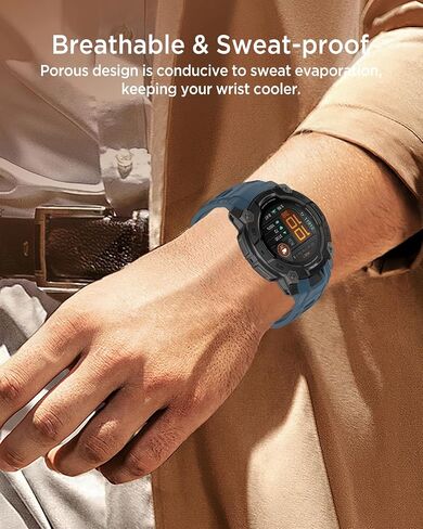 Miimall Silicone Band متوافق مع غريزة Garmin 3 45 مم/50 مم ، مقاوم للماء ، QuickFit ، 22 مم/26 مم حزام مراقبة سوار قابلة للتعديل ناع in Saudi Arabia